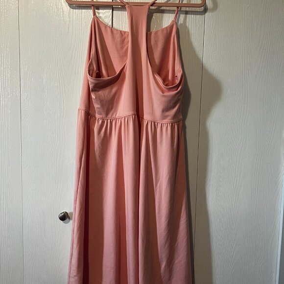 Racer Back Summer Dress - Peachy Pink - Picture 3 of 3